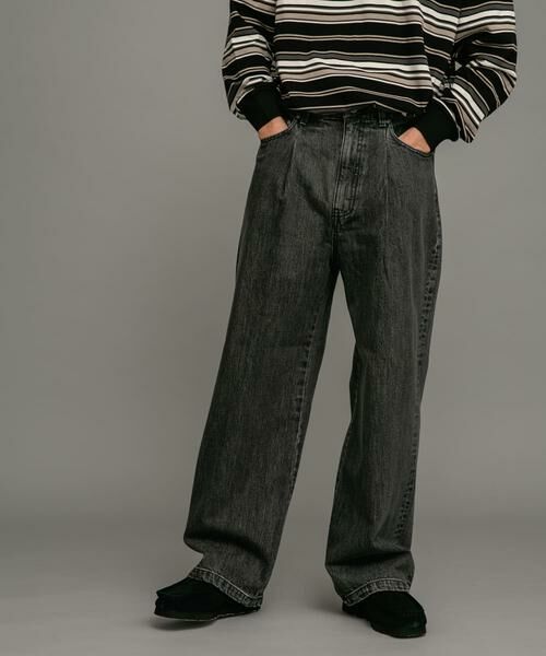 Sonny Label / サニーレーベル デニムパンツ | タックワイドデニムパンツ | 詳細17