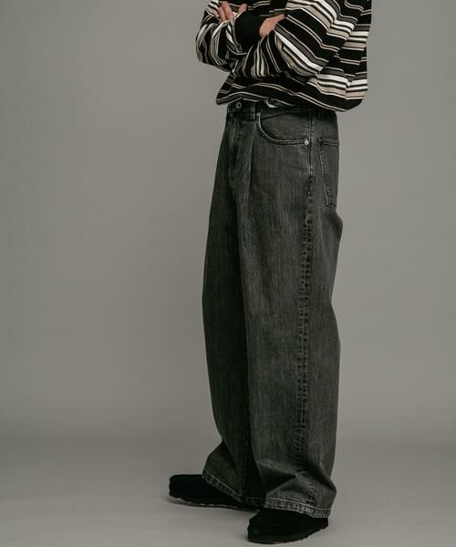 Sonny Label / サニーレーベル デニムパンツ | タックワイドデニムパンツ | 詳細18
