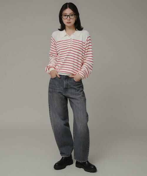 Sonny Label / サニーレーベル ニット・セーター | ポロシャツニットボーダープルオーバー | 詳細14