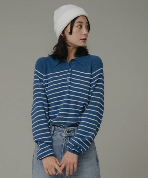 Sonny Label / サニーレーベル ニット・セーター | ポロシャツニットボーダープルオーバー | 詳細25