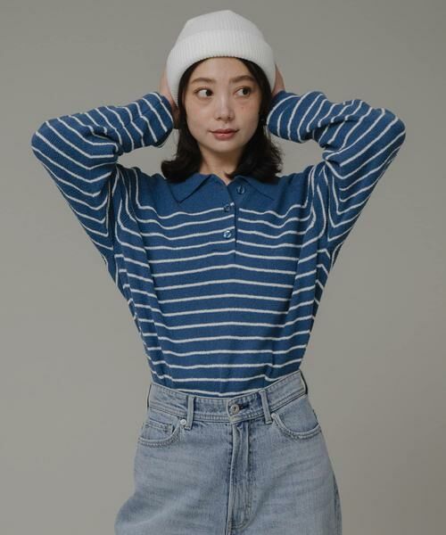 Sonny Label / サニーレーベル ニット・セーター | ポロシャツニットボーダープルオーバー | 詳細26