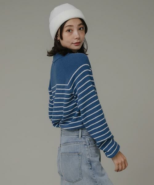 Sonny Label / サニーレーベル ニット・セーター | ポロシャツニットボーダープルオーバー | 詳細28