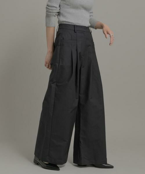 Sonny Label / サニーレーベル その他パンツ | タックワイドパンツ(ブラック)