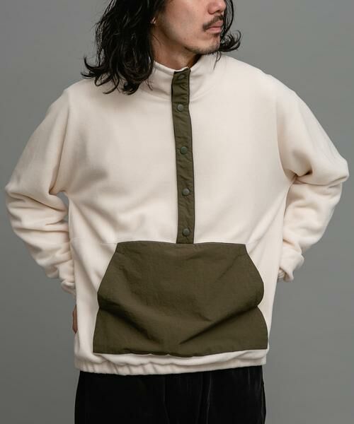 Sonny Label/サニーレーベル ライトフリースプルオーバー アイボリー L Sonny Label/サニーレーベル ライトフリースプルオーバー アイボリー L