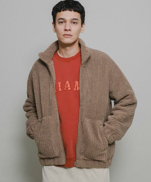 Sonny Label/サニーレーベル ボアフリーススタンドブルゾン モカ M Sonny Label/サニーレーベル ボアフリーススタンドブルゾン モカ M