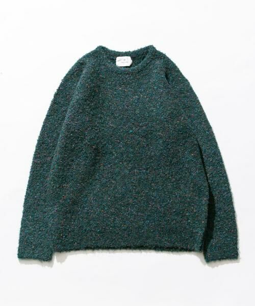 Sonny Label/サニーレーベル ミックスカラーブークレニットプルオーバー グリーン M