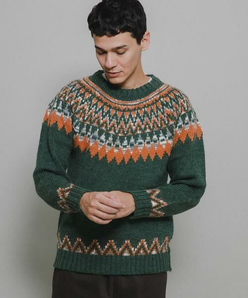 セール】 ノルディック柄ニットプルオーバー （ニット・セーター