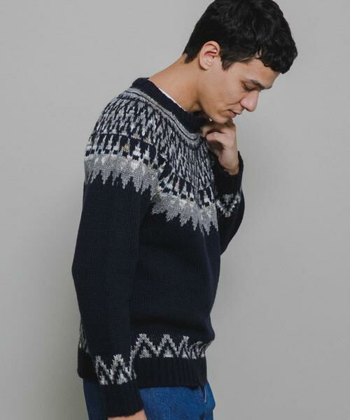 セール】 ノルディック柄ニットプルオーバー （ニット・セーター