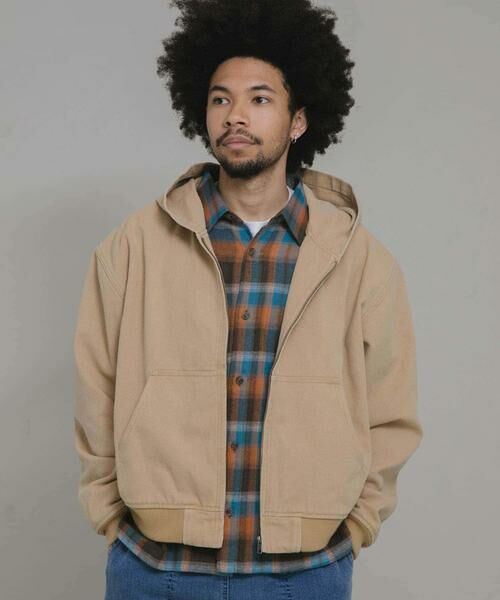 Sonny Label/サニーレーベル ダックフーデッドショートブルゾン キャメル M Sonny Label/サニーレーベル ダックフーデッドショートブルゾン キャメル M