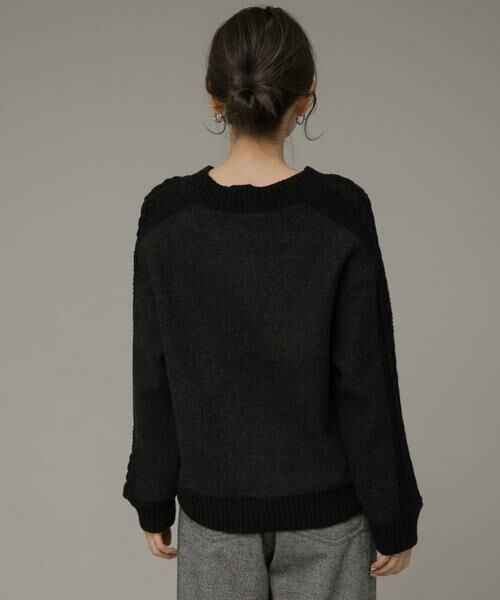 Sonny Label / サニーレーベル ニット・セーター | ニット切替メルトンプルオーバー | 詳細5