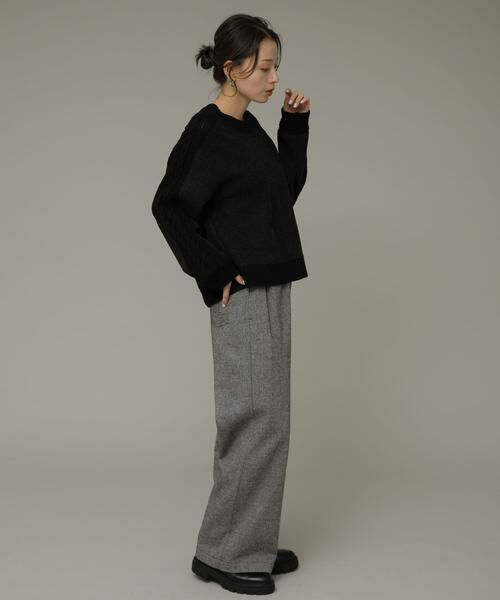 Sonny Label / サニーレーベル ニット・セーター | ニット切替メルトンプルオーバー | 詳細7