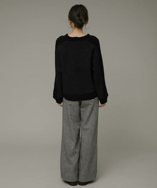 Sonny Label / サニーレーベル ニット・セーター | ニット切替メルトンプルオーバー | 詳細8