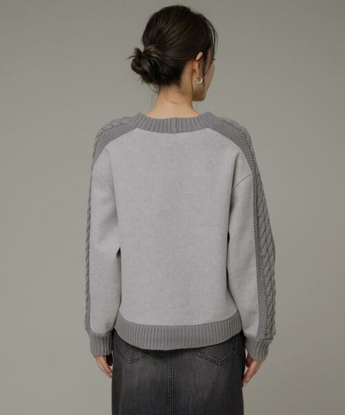 Sonny Label / サニーレーベル ニット・セーター | ニット切替メルトンプルオーバー | 詳細20