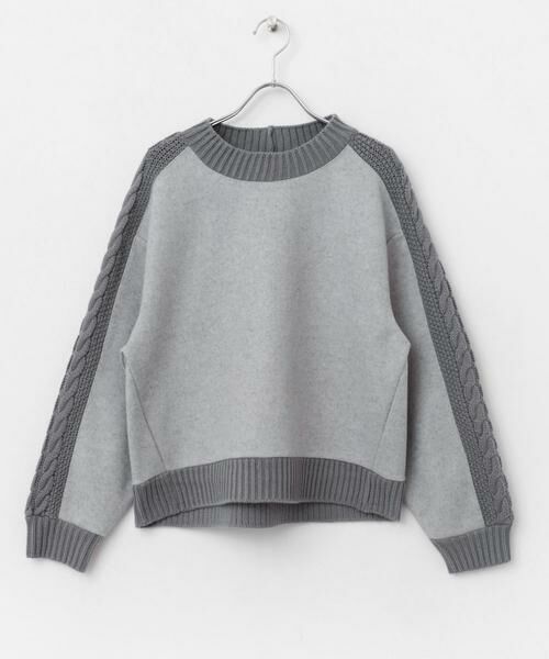 Sonny Label / サニーレーベル ニット・セーター | ニット切替メルトンプルオーバー | 詳細21