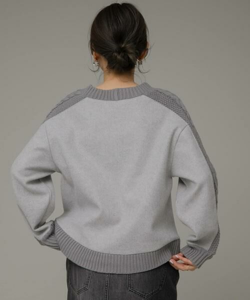 Sonny Label / サニーレーベル ニット・セーター | ニット切替メルトンプルオーバー | 詳細14
