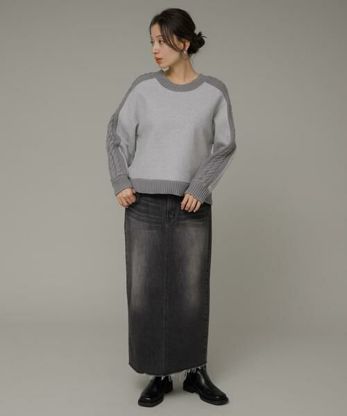 Sonny Label / サニーレーベル ニット・セーター | ニット切替メルトンプルオーバー | 詳細15