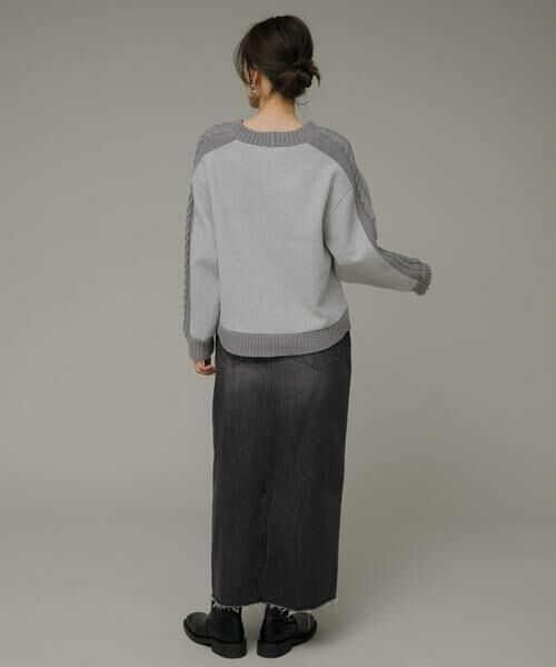Sonny Label / サニーレーベル ニット・セーター | ニット切替メルトンプルオーバー | 詳細17