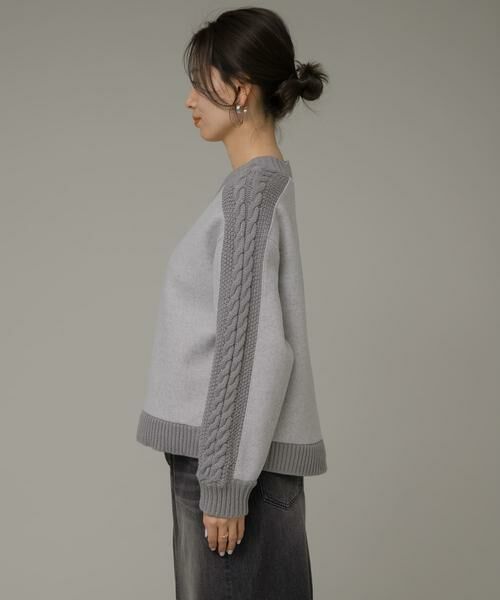 Sonny Label / サニーレーベル ニット・セーター | ニット切替メルトンプルオーバー | 詳細19