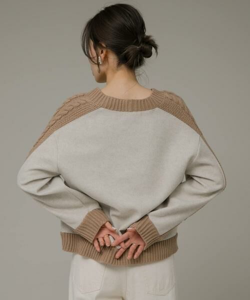 Sonny Label / サニーレーベル ニット・セーター | ニット切替メルトンプルオーバー | 詳細26