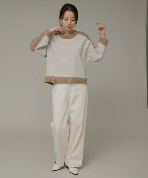 Sonny Label / サニーレーベル ニット・セーター | ニット切替メルトンプルオーバー | 詳細27