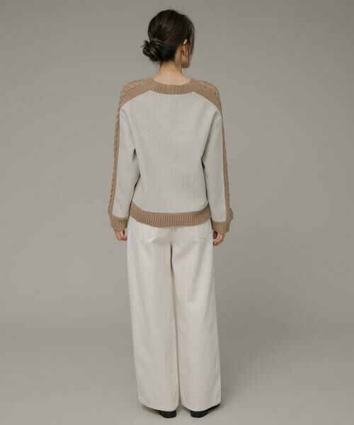 Sonny Label / サニーレーベル ニット・セーター | ニット切替メルトンプルオーバー | 詳細29