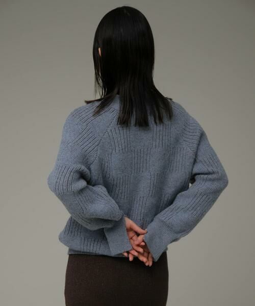 Sonny Label / サニーレーベル ニット・セーター | Vネック配色スクエアパターンニット | 詳細5