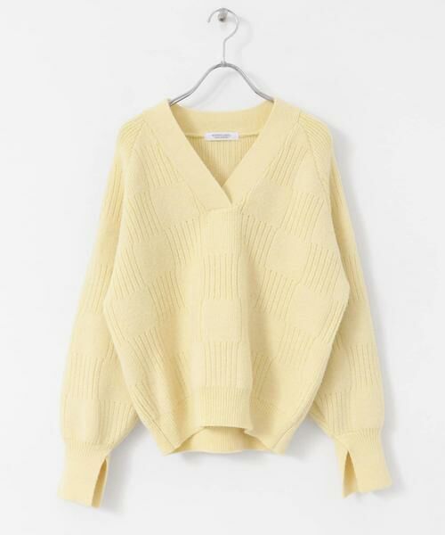 Sonny Label / サニーレーベル ニット・セーター | Vネック配色スクエアパターンニット | 詳細27