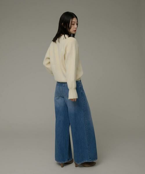 Sonny Label / サニーレーベル ニット・セーター | Vネック配色スクエアパターンニット | 詳細22