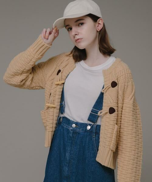 Sonny Label / サニーレーベル ニット・セーター | MIXケーブルクルーネックガウンニット | 詳細1