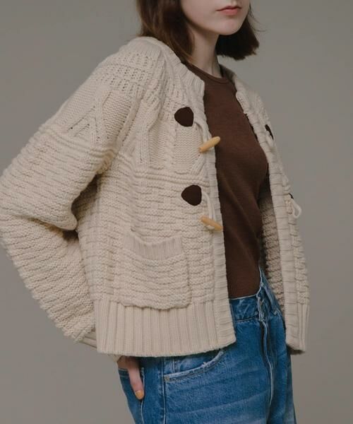 Sonny Label / サニーレーベル ニット・セーター | MIXケーブルクルーネックガウンニット | 詳細15