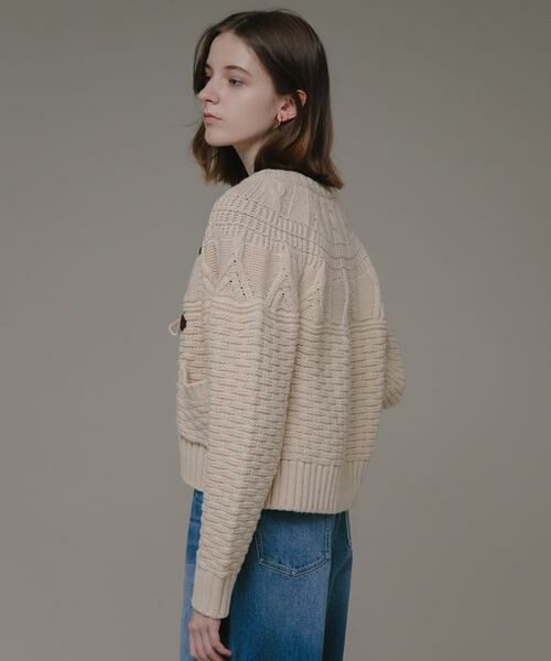 Sonny Label / サニーレーベル ニット・セーター | MIXケーブルクルーネックガウンニット | 詳細17