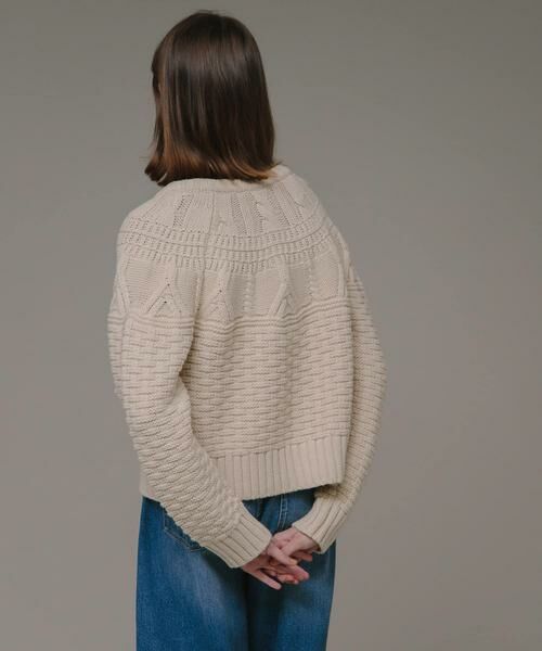 Sonny Label / サニーレーベル ニット・セーター | MIXケーブルクルーネックガウンニット | 詳細18