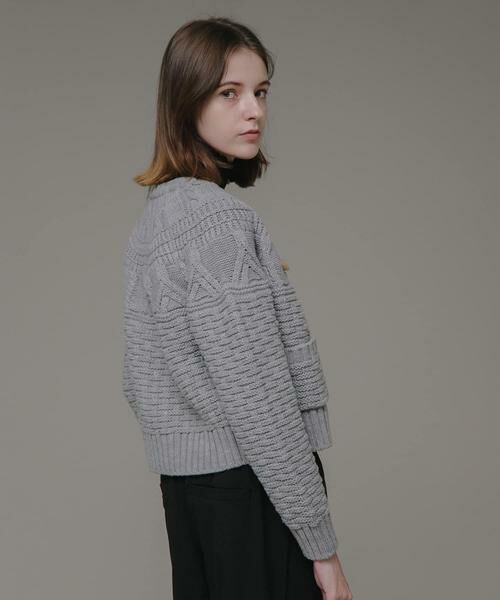 Sonny Label / サニーレーベル ニット・セーター | MIXケーブルクルーネックガウンニット | 詳細28