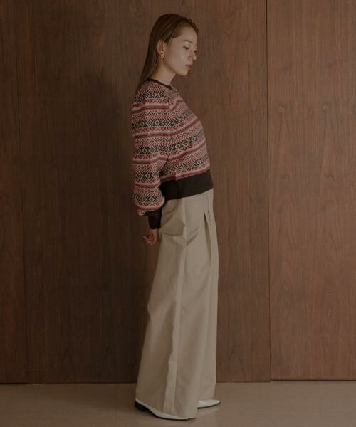Sonny Label / サニーレーベル ニット・セーター | フェアアイル柄パフスリニットプルオーバー | 詳細6