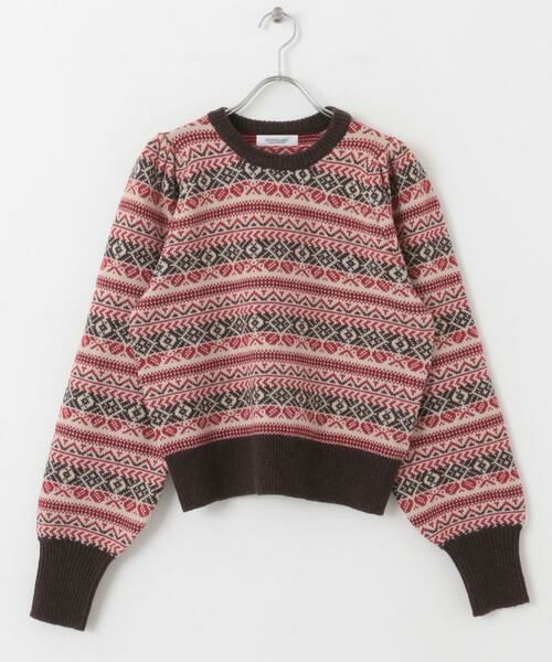 Sonny Label / サニーレーベル ニット・セーター | フェアアイル柄パフスリニットプルオーバー | 詳細8
