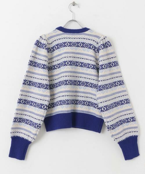Sonny Label / サニーレーベル ニット・セーター | フェアアイル柄パフスリニットプルオーバー | 詳細22
