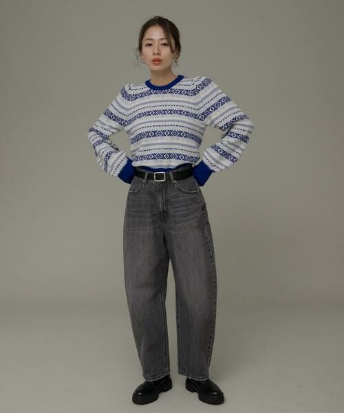 Sonny Label / サニーレーベル ニット・セーター | フェアアイル柄パフスリニットプルオーバー | 詳細14