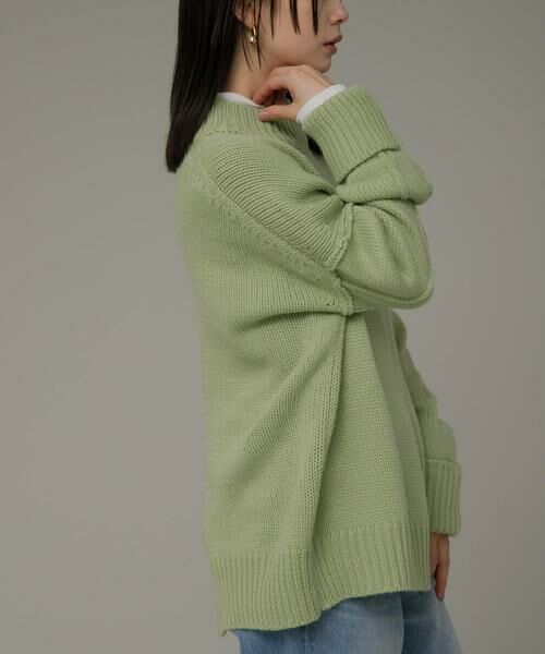 Sonny Label / サニーレーベル ニット・セーター | バックスリットバルキーニットプルオーバー | 詳細1