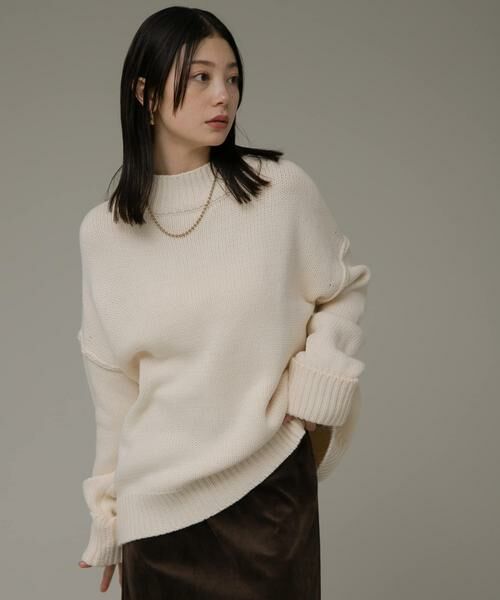 Sonny Label / サニーレーベル ニット・セーター | バックスリットバルキーニットプルオーバー | 詳細11