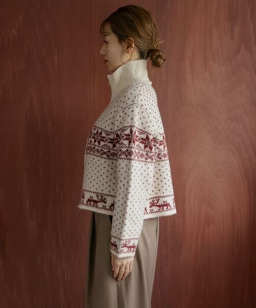 Sonny Label / サニーレーベル ニット・セーター | ノルディック柄ブルゾンニット | 詳細11