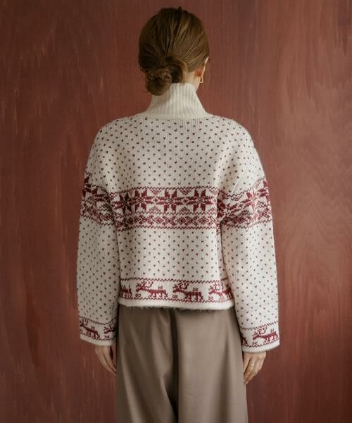 Sonny Label / サニーレーベル ニット・セーター | ノルディック柄ブルゾンニット | 詳細12