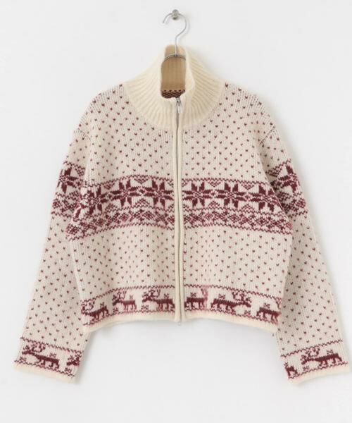 Sonny Label / サニーレーベル ニット・セーター | ノルディック柄ブルゾンニット | 詳細13