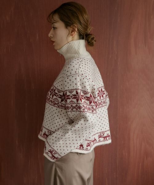 Sonny Label / サニーレーベル ニット・セーター | ノルディック柄ブルゾンニット | 詳細5
