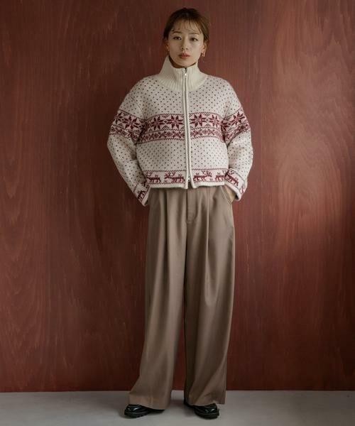 Sonny Label / サニーレーベル ニット・セーター | ノルディック柄ブルゾンニット | 詳細7