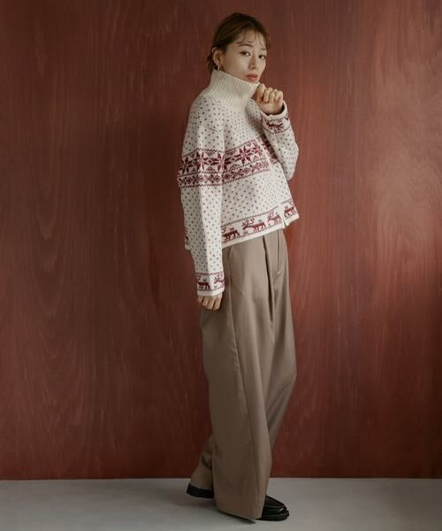 Sonny Label / サニーレーベル ニット・セーター | ノルディック柄ブルゾンニット | 詳細8