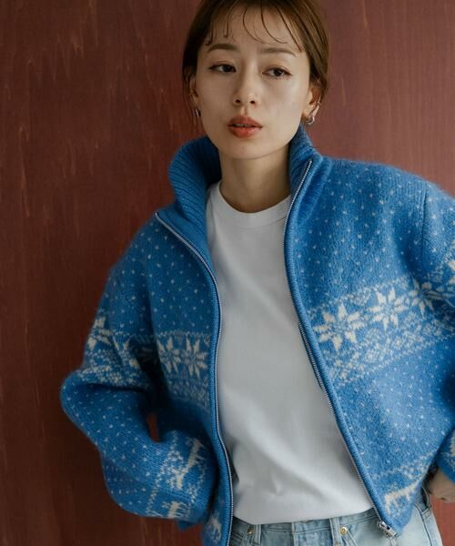 Sonny Label / サニーレーベル ニット・セーター | ノルディック柄ブルゾンニット | 詳細16