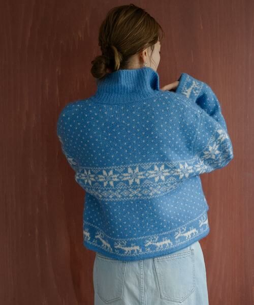 Sonny Label / サニーレーベル ニット・セーター | ノルディック柄ブルゾンニット | 詳細20