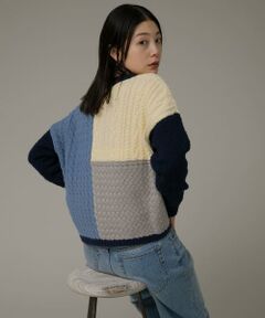 Sonny Label / サニーレーベル ニット・セーター | パッチワーク柄編みニットプルオーバー
