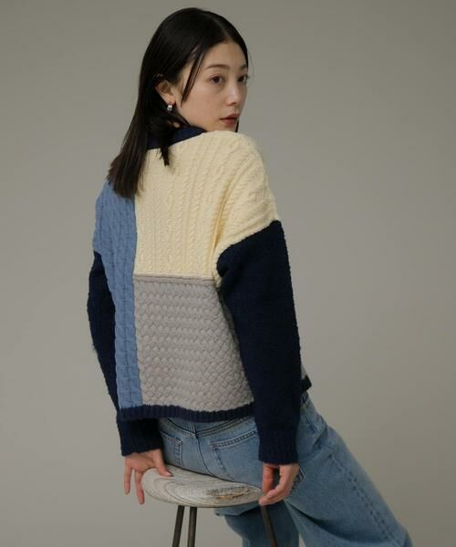 Sonny Label / サニーレーベル ニット・セーター | パッチワーク柄編みニットプルオーバー | 詳細12
