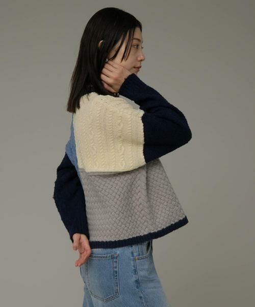 Sonny Label / サニーレーベル ニット・セーター | パッチワーク柄編みニットプルオーバー | 詳細16